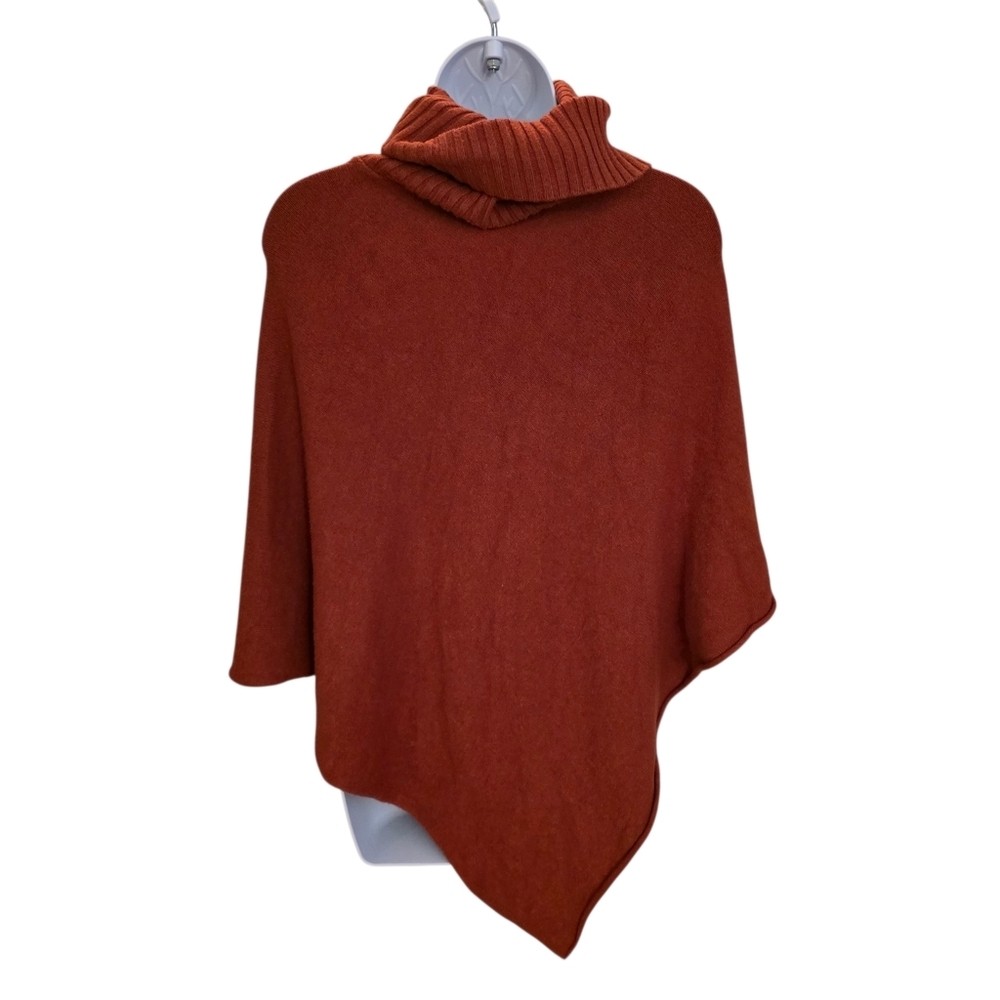 Italian Made Cowl Neck Knit Star Poncho-OSFM - Picture 10 of 11